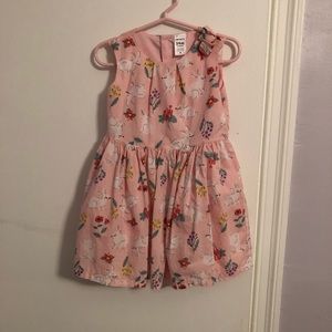Carters Pink dress with bunnies and panties